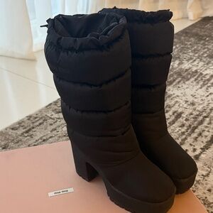Miu Miu Black Winter Boots